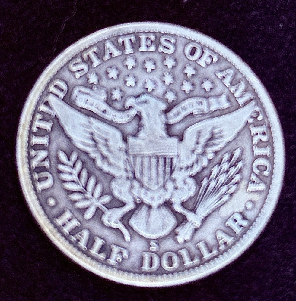 1914-S Barber Silver Half Dollar VF
