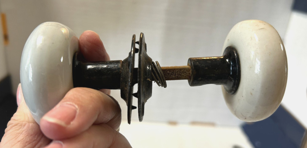 Vintage Porcelain White Door Knobs