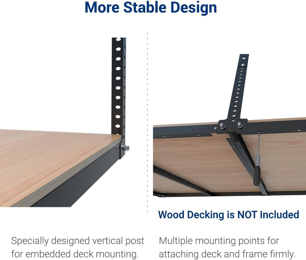 4X8 Overhead Garage Storage Rack without Decking, Storage Organization System, H