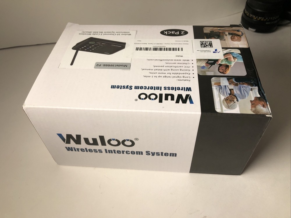 Wuloo Wireless 1 Mile Range Home Intercom System 2 Pack W666-P2 Multi Channel