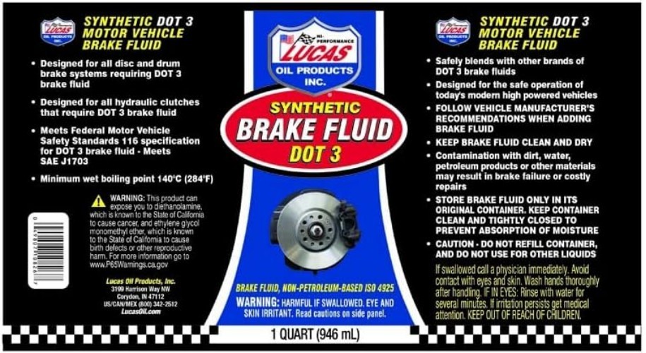 Brake Fluid - 1 Quart