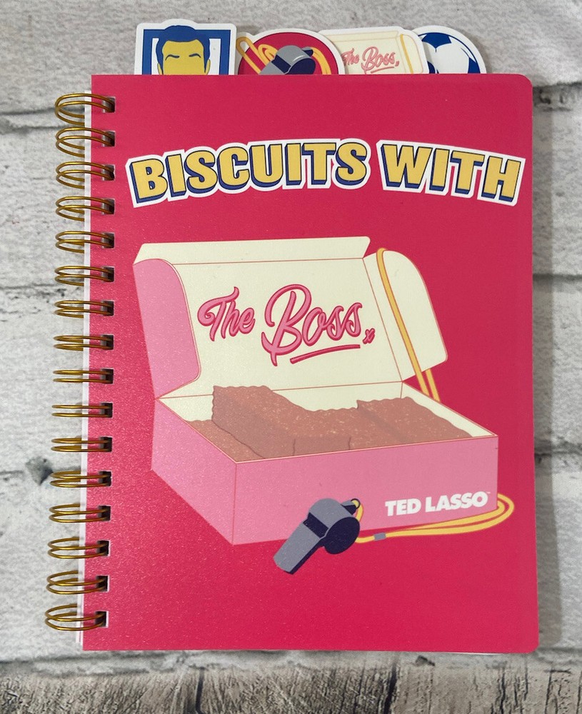 Ted Lasso Biscuits With The Boss 4 Tab Journal Notebook 96 Sheets