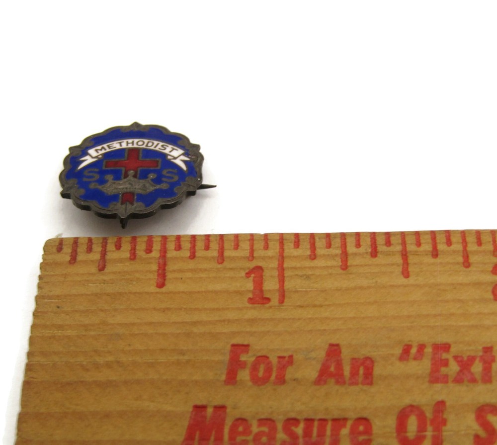 Methodist SS Sunday School Pin Antique
