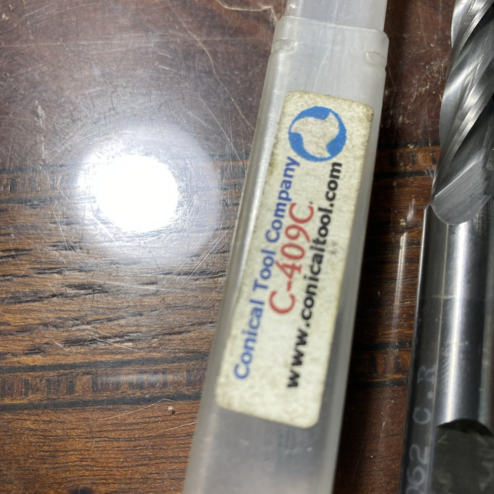 CONICAL TOOL Co. C-409C ~1/2"~3°~3FL SQ END~TAPERED END MILL Solid Carbide (I46)
