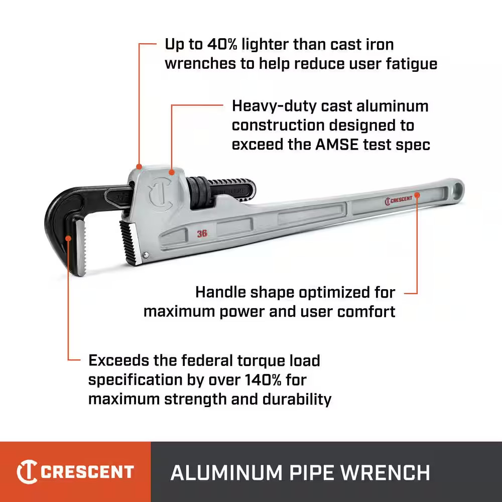 24 In. Aluminum Pipe Wrench