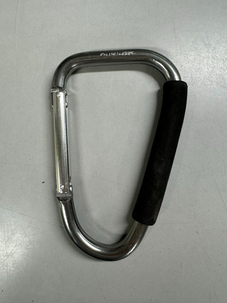 Silver Oversized Carabiner Hook Snap Lock Large Spring Cushion Grip