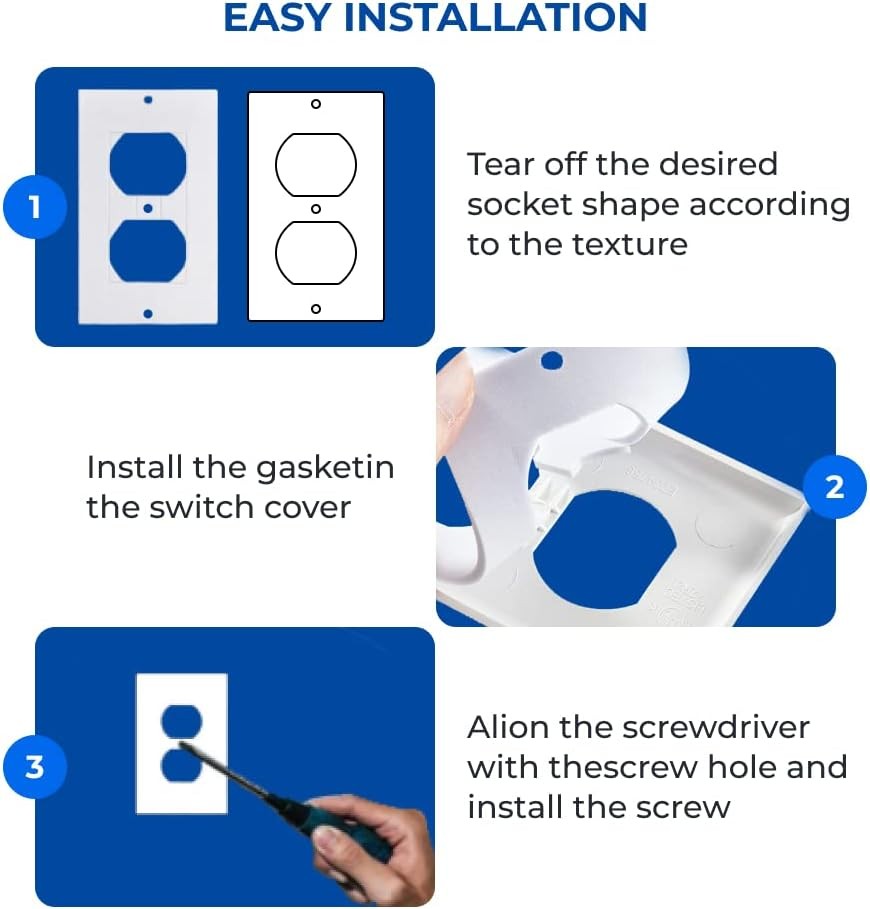 Wall Insulation Outlet Insulators Draft Sealers, 30 Pack 30Pack White