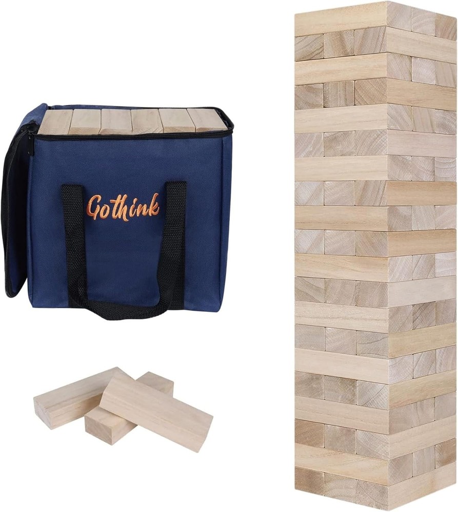GOTHINK Giant Tumble Tower Game, Large Tumbling Stacking M-Over 3.2FT