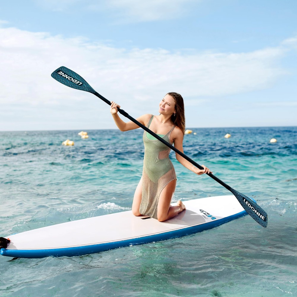 Carbon SUP Paddle 4 Piece Adjustable Kayak Paddle Stand up Paddleboard Paddle...