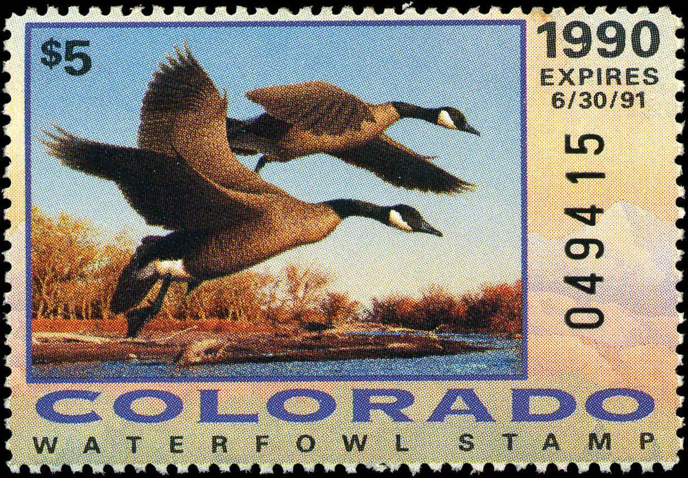 COLORADO #1 1990 STATE DUCK CANADA GOOSE  by Robert Steiner