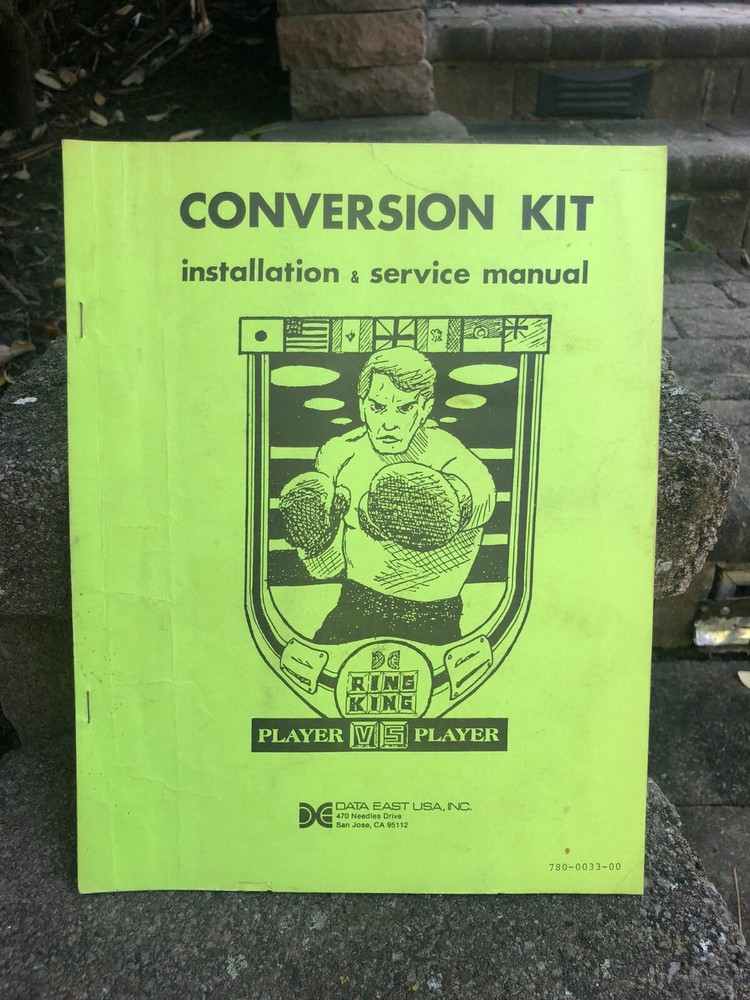 Ring King by Data East Arcade Conversion Kit Installation Manual
