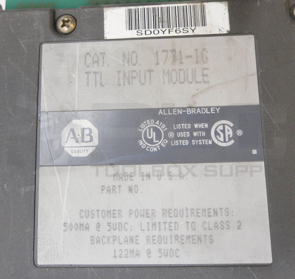 ALLEN BRADLEY 1771-IG TTL INPUT MODULE