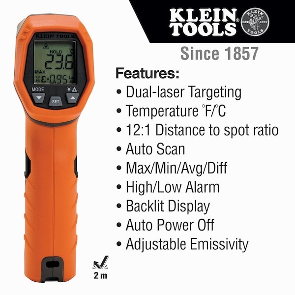 Klein Tools Ir5 Dual Laser Infrared Thermometer