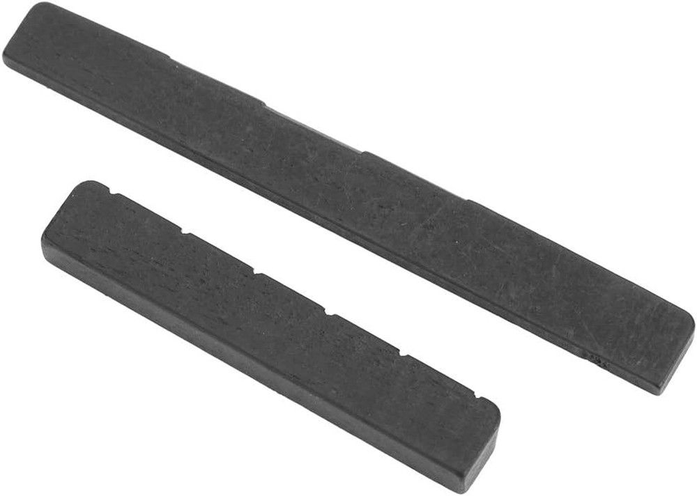 Guitar Nut and Saddle, 6 String Acoustic Guitar Ebony Bone Bridge Saddle and Nut