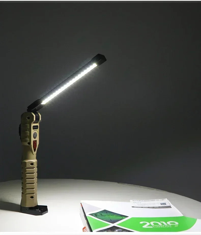 Folding COB XPE LED Work Light Flashlight USB Rechargeable SOS Torch