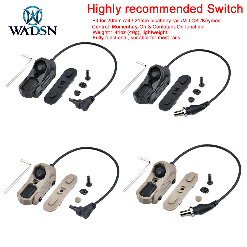 Tactical Button Remote Pressure Switch For SF Light Mlok Keymod Crane OGL Dot