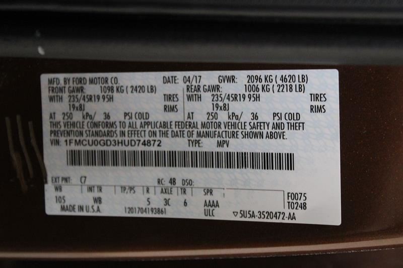 ESCAPE 2017 Chassis ECM 2895255