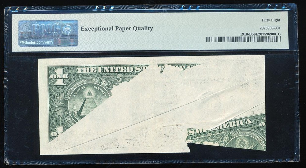 1977A $1 FRN ERROR DRAMATIC "ORAGAMI ERROR"