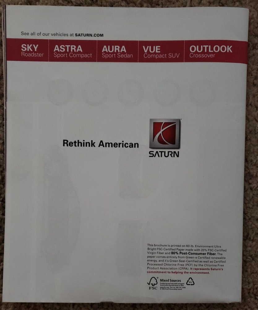 2008 Saturn Aura Sales Brochure B