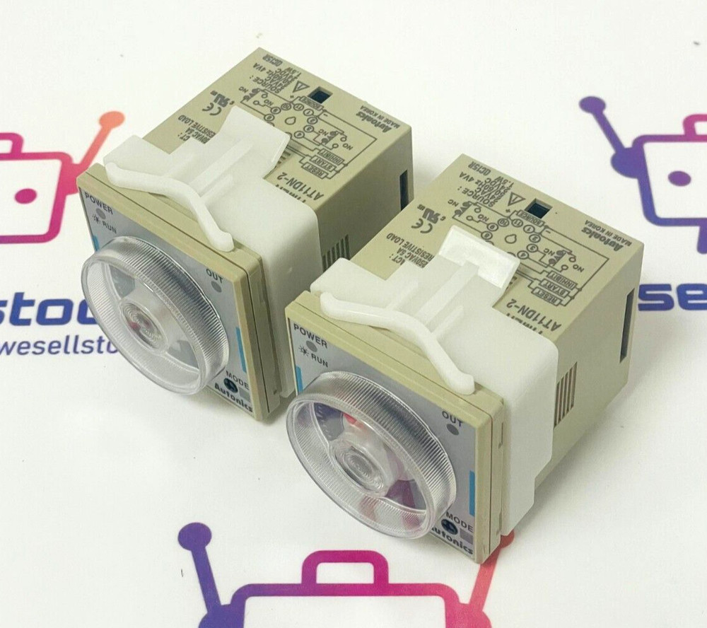 AUTONICS AT11DN-2 Multi Function Analog Timer ( Lot Of 2 Pcs )
