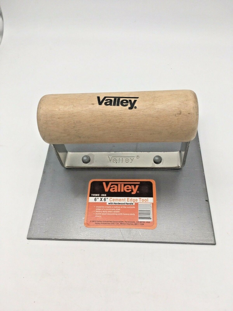 6” X 6” Cement Edger Tool Hardwood Handle