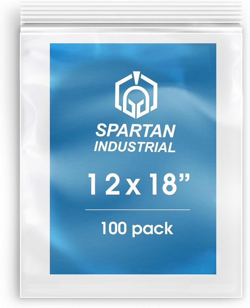 Versatile LDPE 12" x 18" Zip Poly Bags - 100 Count for Secure Storage Solutions