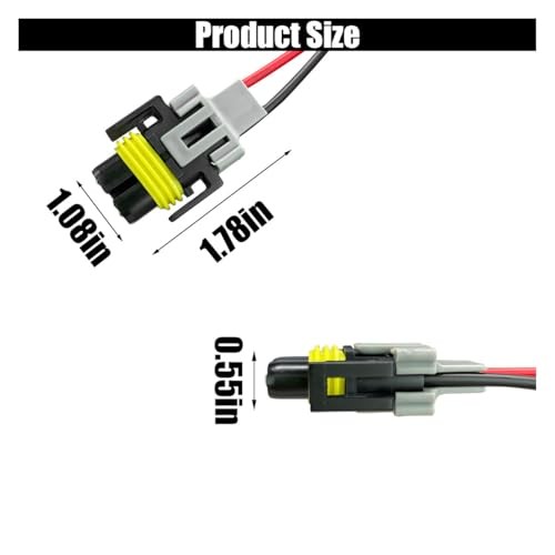 Fog Light Harness Connector with Wire, Automotive Accessories Replacement, 2PCS