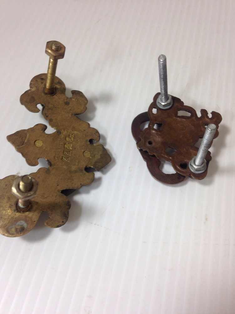 Antique Brass Drawer Pull lot 2 Ornate Hardware