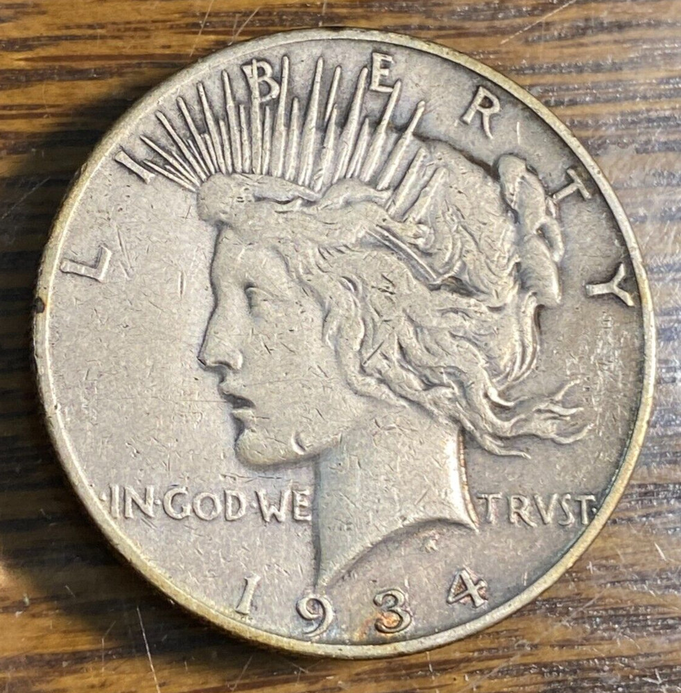 1934-S Peace Dollar Nice Original XF CHRC