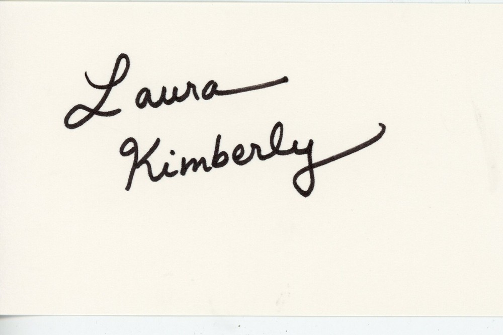 Supermodel Laura Kimberly & her autograph