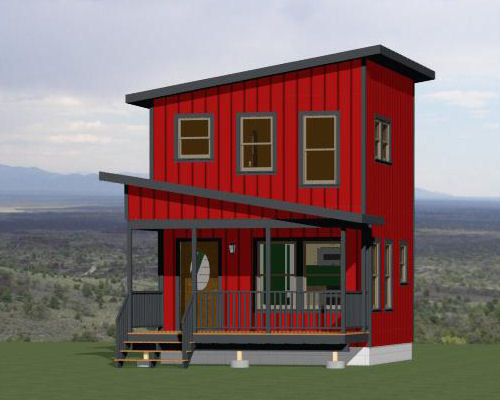 16x16 Tiny House -- 478 sq ft -- PDF Floor Plan -- Model 2I
