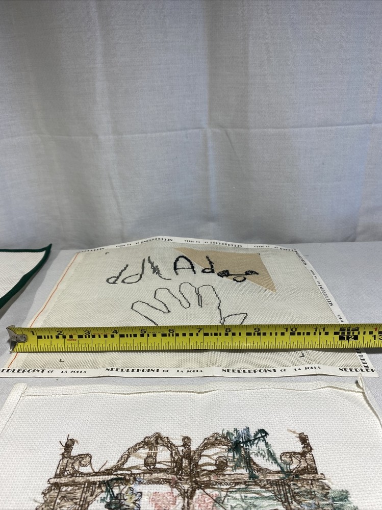 Handpainted Needlepoint Canvas lot 6