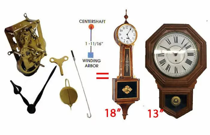 Time-Only Mechanical Clock Movement Kit