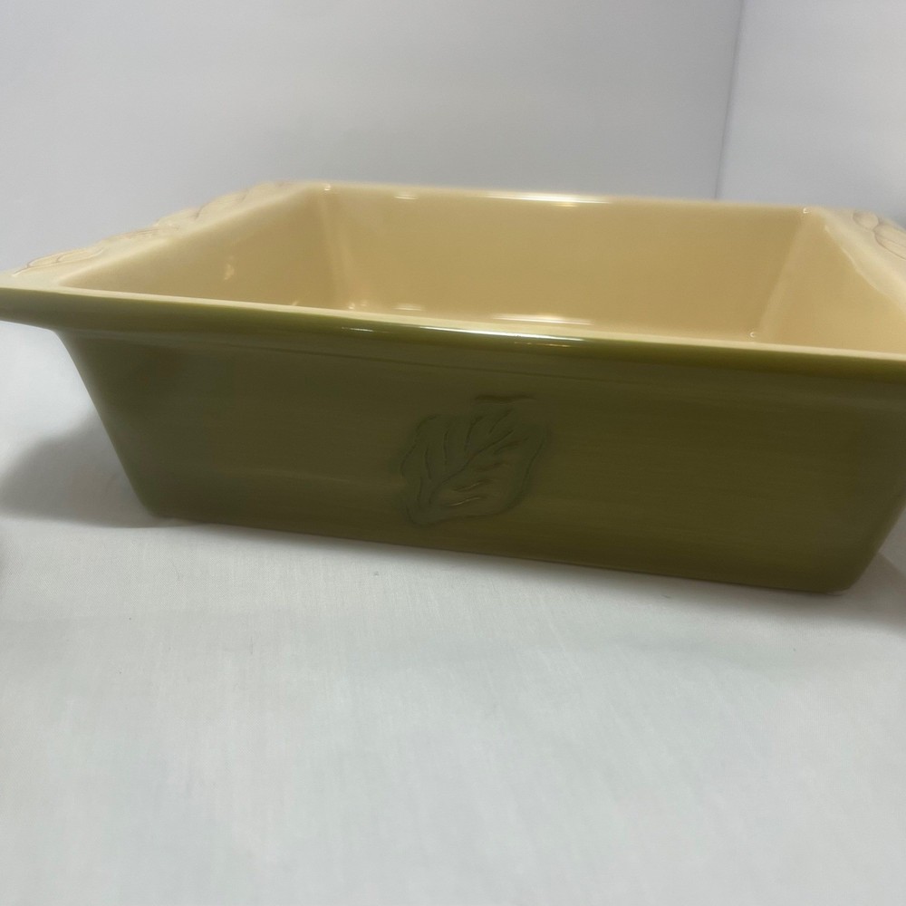 Tastefully Simple Host Collection Bakeware Serving Set Yellow Stoneware Dish