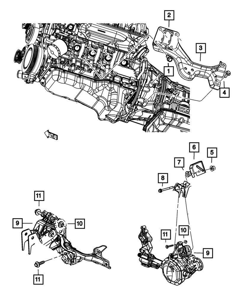 Genuine Mopar Engine Mount Bracket 5147135AC