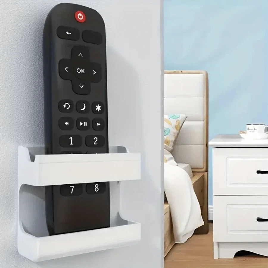 Wall Mounted Smart TV Remote Control Holder Home Office Organizer Storage Case