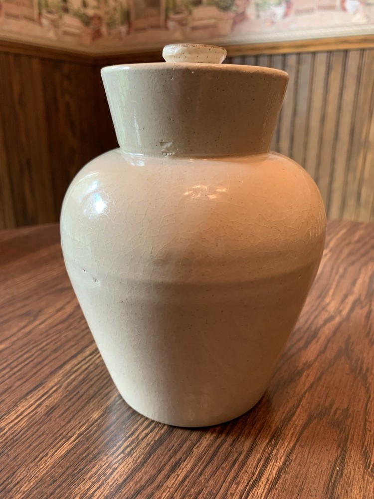 Weyman's Snuff Pottery Stoneware Jar with Lid