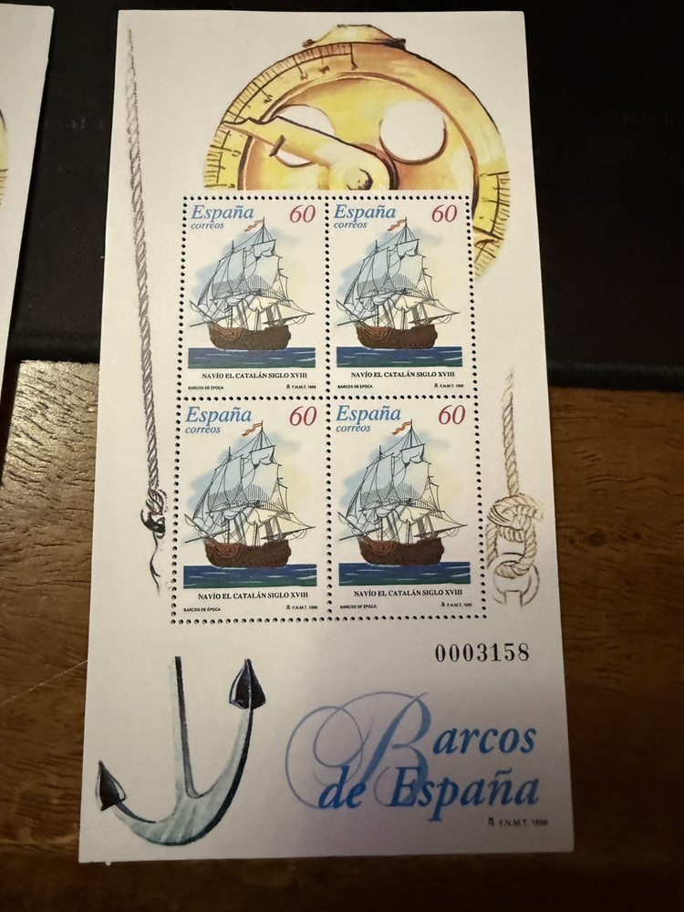 spanish stamps barcos de Espana min sheets