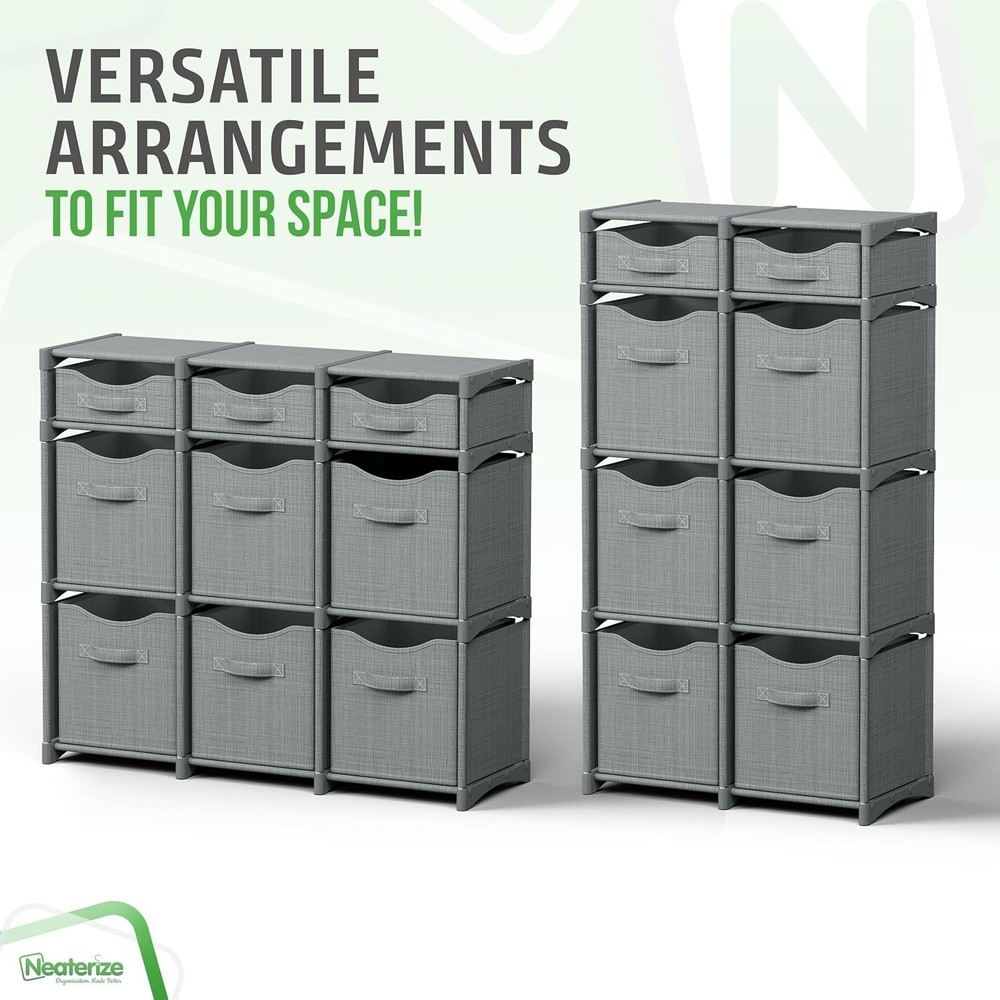 Cube Storage Organizer W/ Storage Bins 9 Cubes