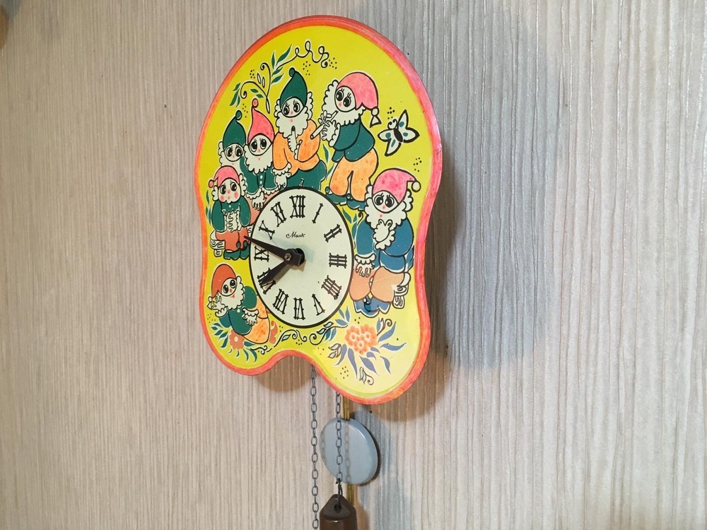 Vintage Clock Soviet Mechanical Clock Working Soviet CLOCK Soviet Wall Clock