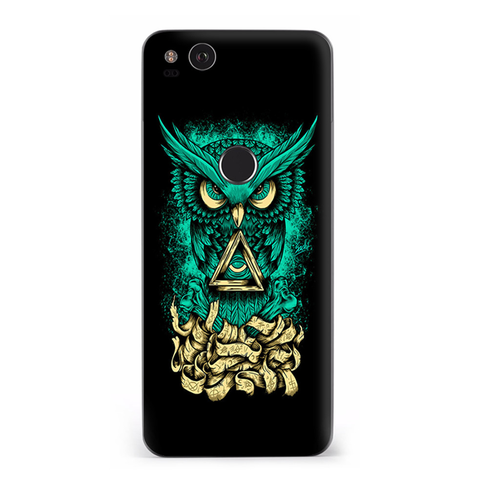 Google Pixel 2 Skins Decal Wrap Awesome Owl Evil