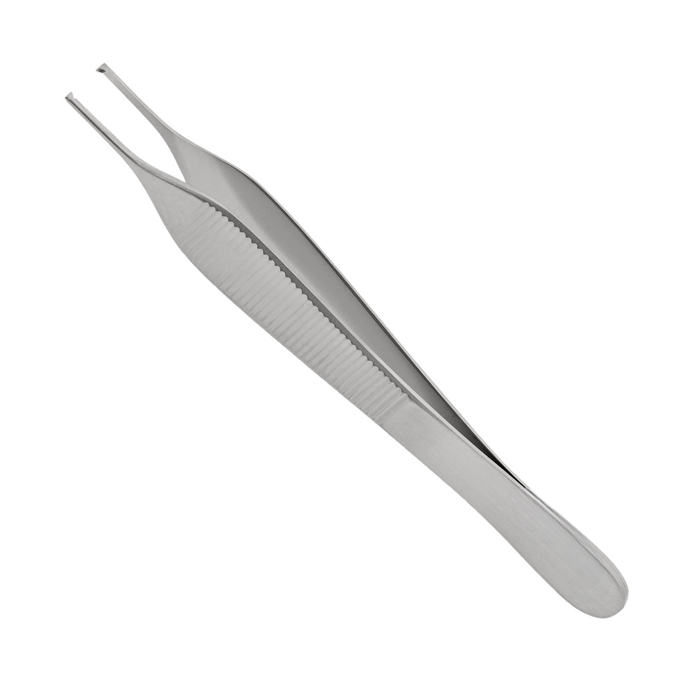 Adson Tissue Forceps, 4.75", Straight, 1 x 2 Teeth, Premium