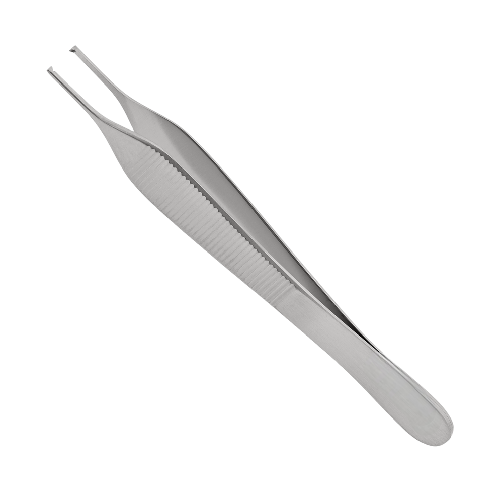 Adson Tissue Forceps, 6" Straight, 1x2 Teeth, Premium