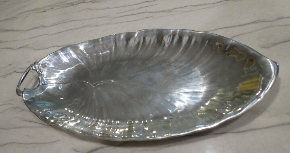 Sterling Silver Black Star & Gorham Leaf Dish design 304 grams