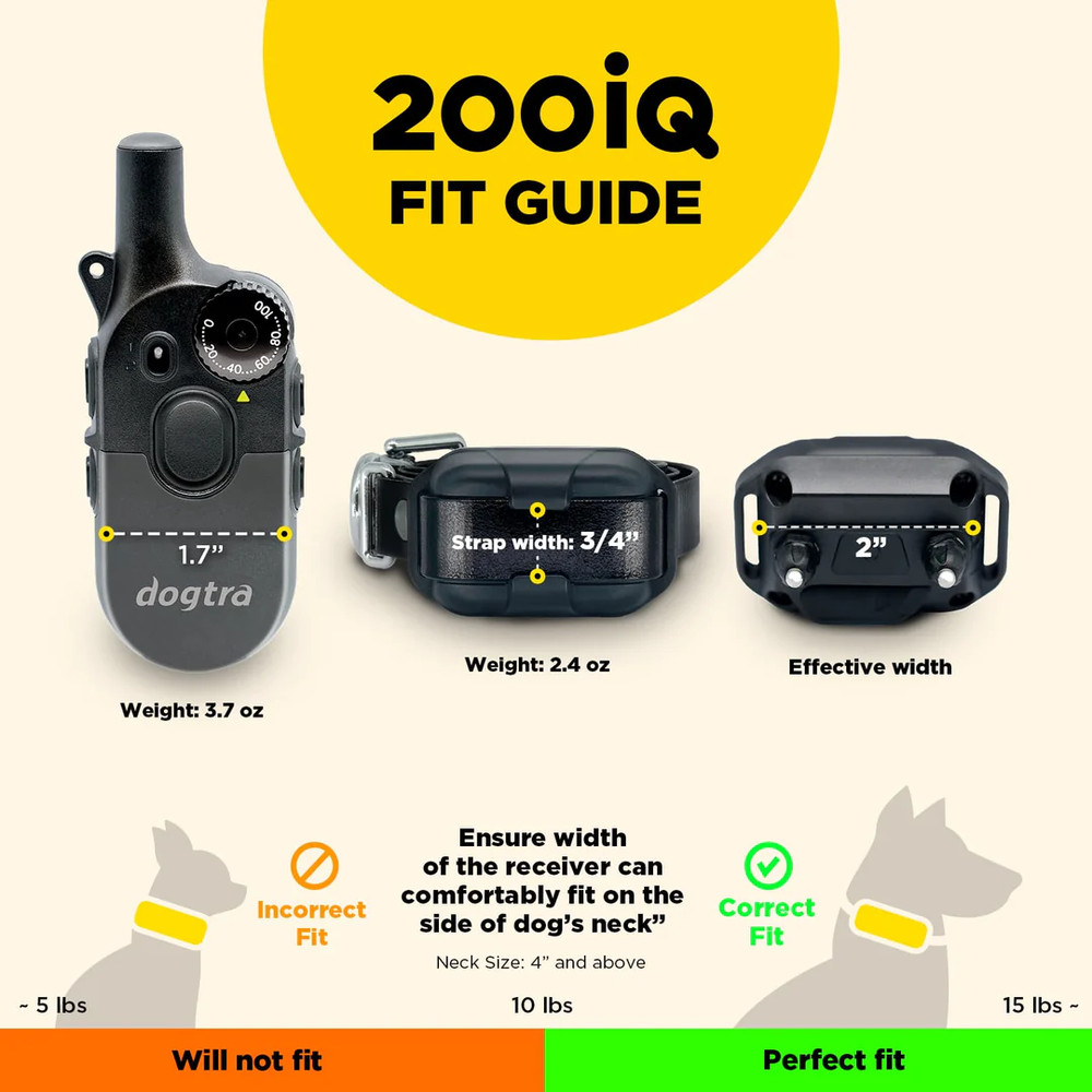 Dogtra 200IQ Dog Training Collar - 1/2 - Mile Range E-Collar