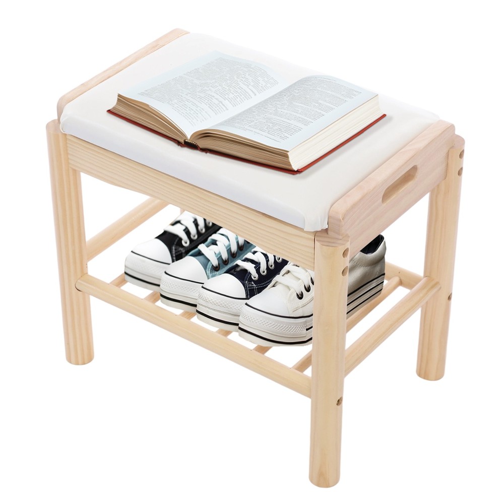 Stylish Shoe Bench with Cushion – Comfortable Entryway Storage Solution