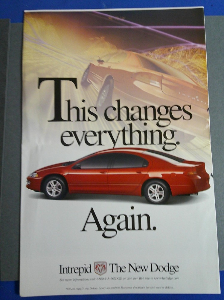 1993 Dodge Intrepid Sales Poster Folder