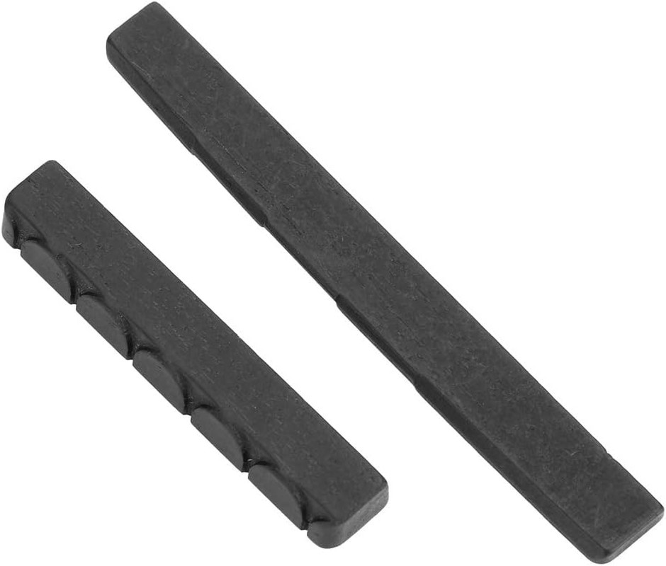 Guitar Nut and Saddle, 6 String Acoustic Guitar Ebony Bone Bridge Saddle and Nut