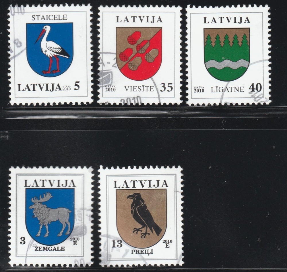 LATVIA 2010 set of Definitives, used