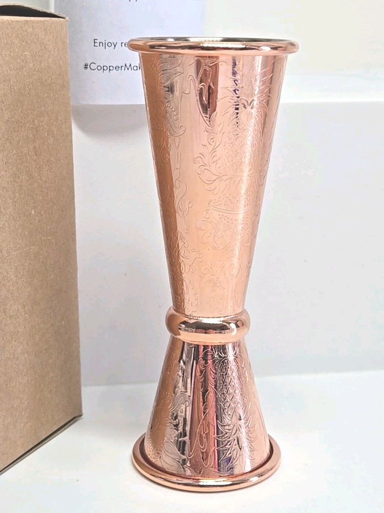 Absolut Elyx Demask Wheat Copper Jigger In Original Decorative Gift Box